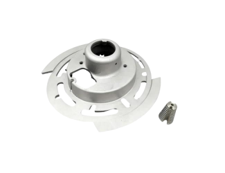 Aluminum precision part with bead blasted and sandblasted matte surface finish
